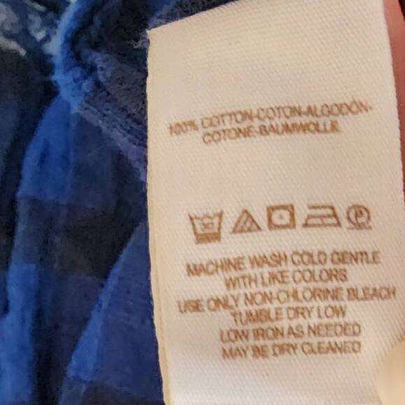 Free People Honey Grove Plaid Top in Black Blue - Picture 9 of 10